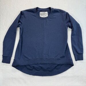 Frank & Eileen Tee Lab Sweatshirt Hi-Low Hem Casual Comfy Blue‎ XS